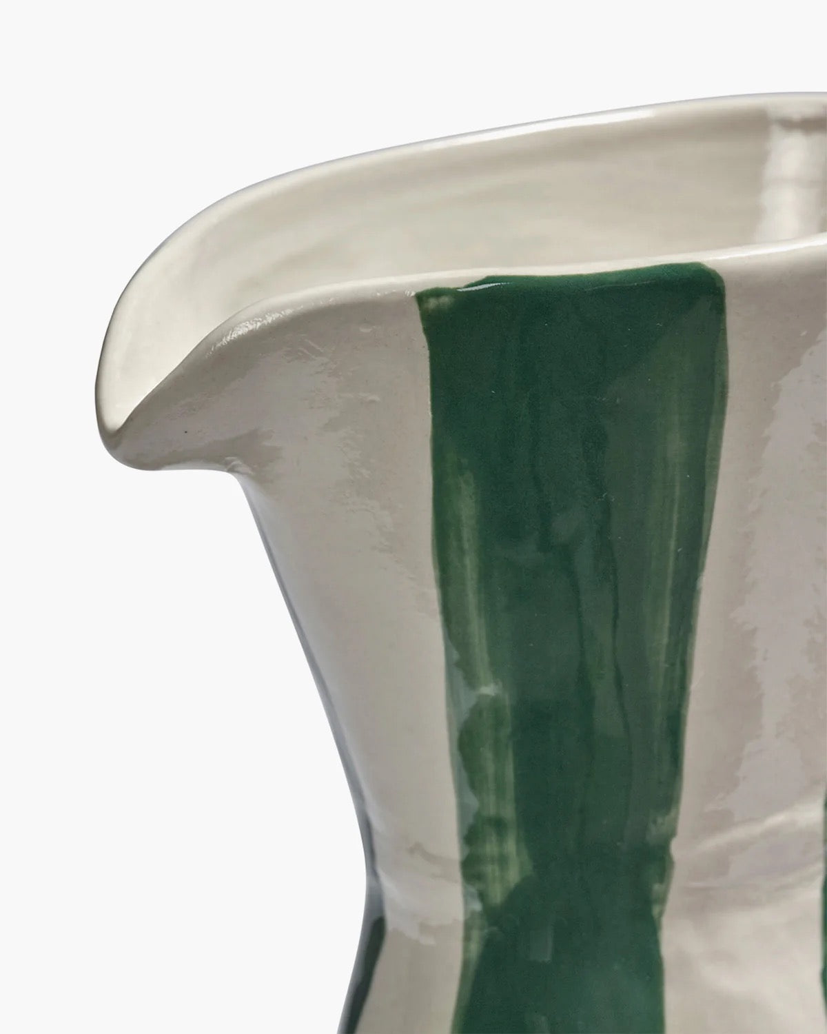 Ceramic jug beige green Charly