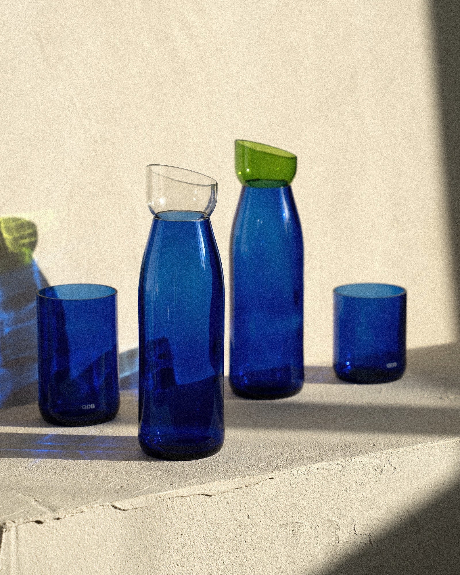 Carafe Q de bouteilles - Blanc/Bleu - série limitée