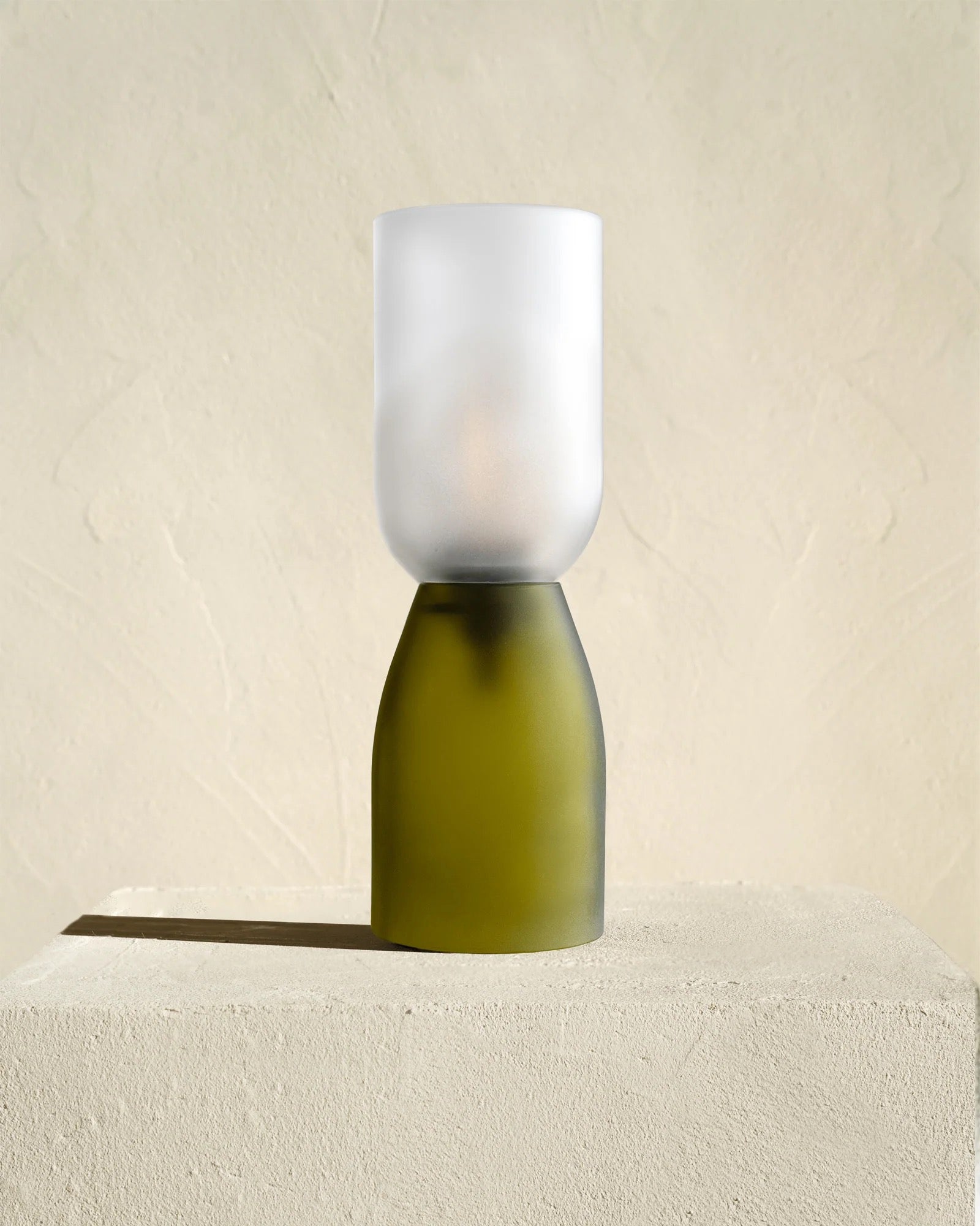Lampe à poser Blanc/Feuille morte - medium