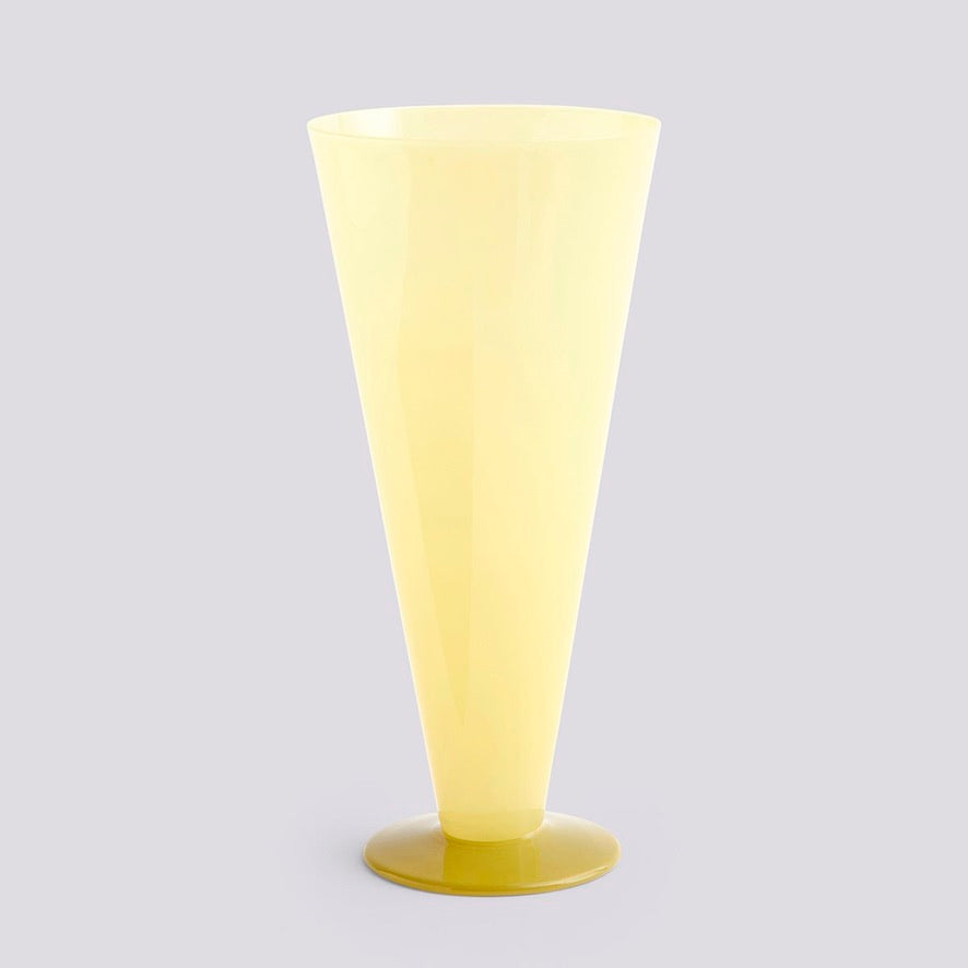 Vase Conical large jaune et vert lime