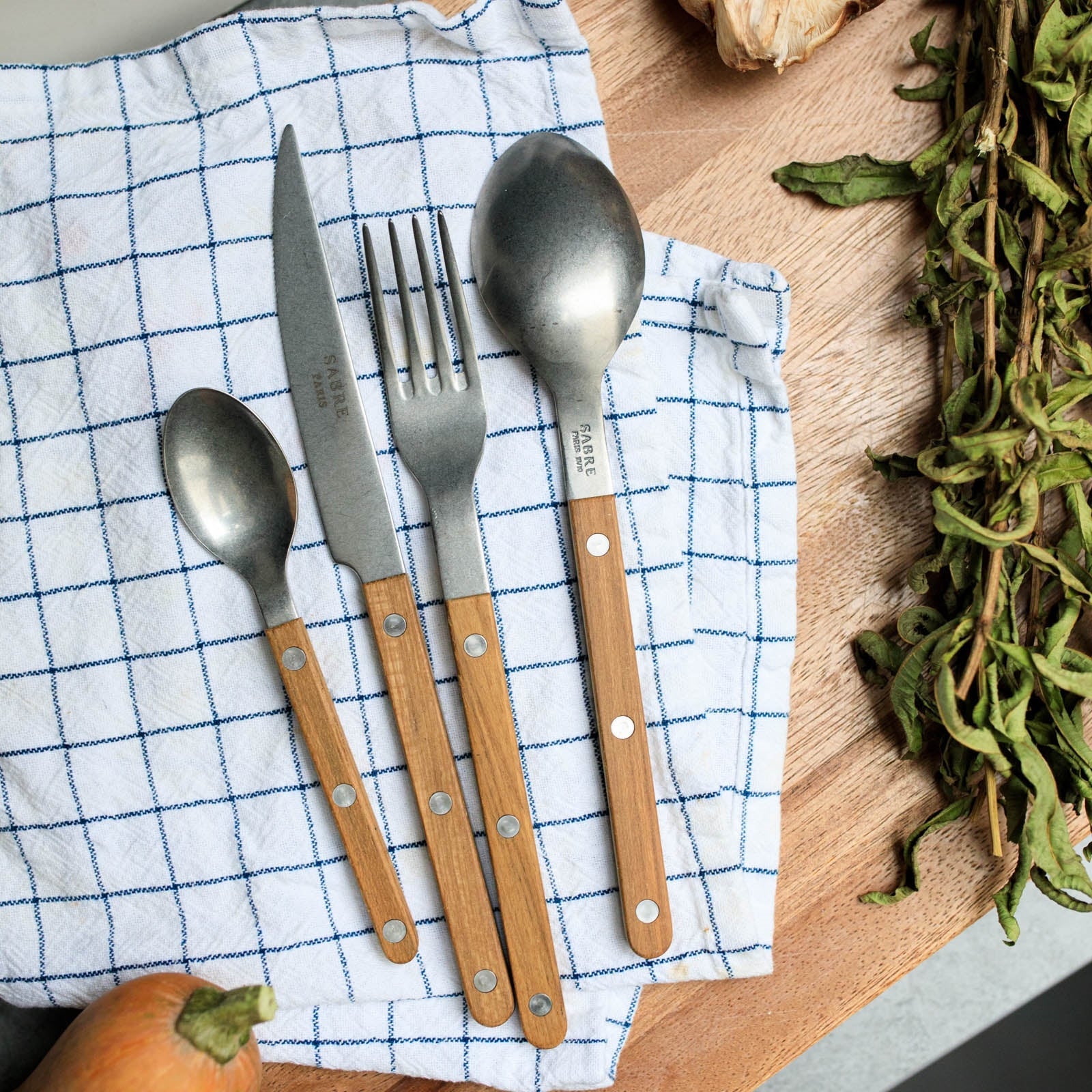 Set de 4 couverts Bistrot Vintage Teck – Sabre Paris