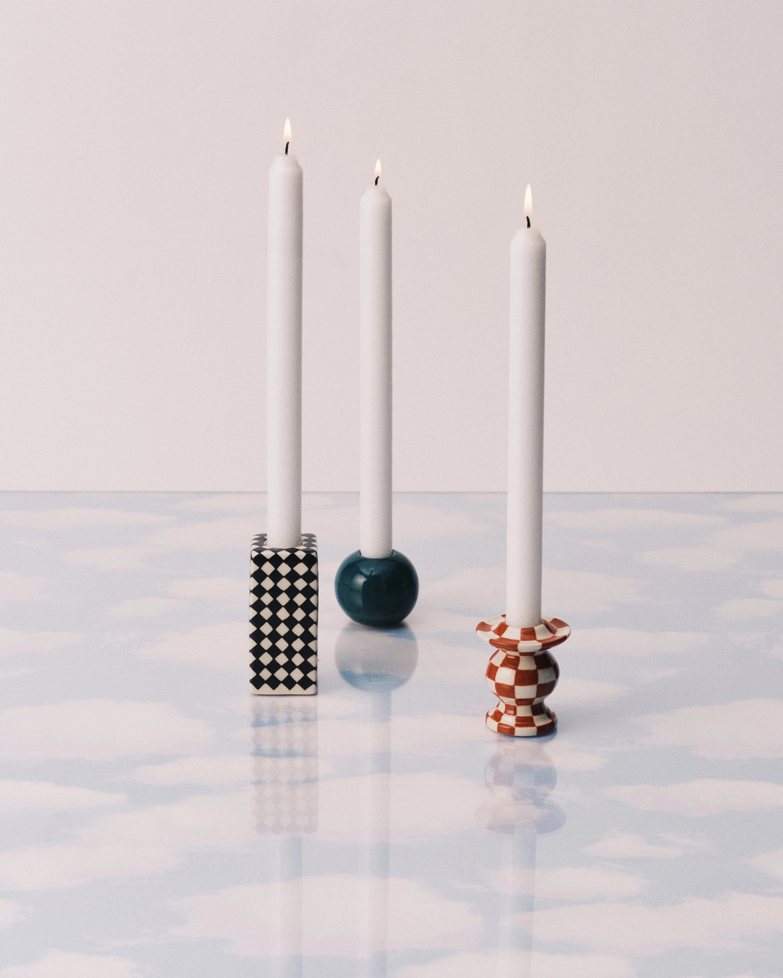 Set de 3 bougeoirs Chessboard – Les Objets Mouleversants