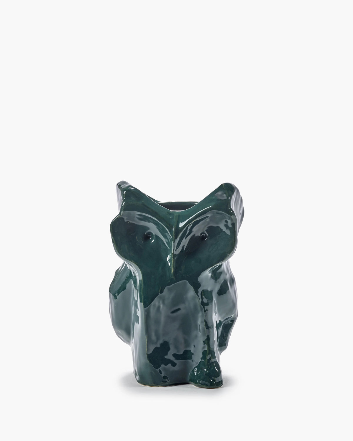 Owl Vase S Dark Green “After Midnight”