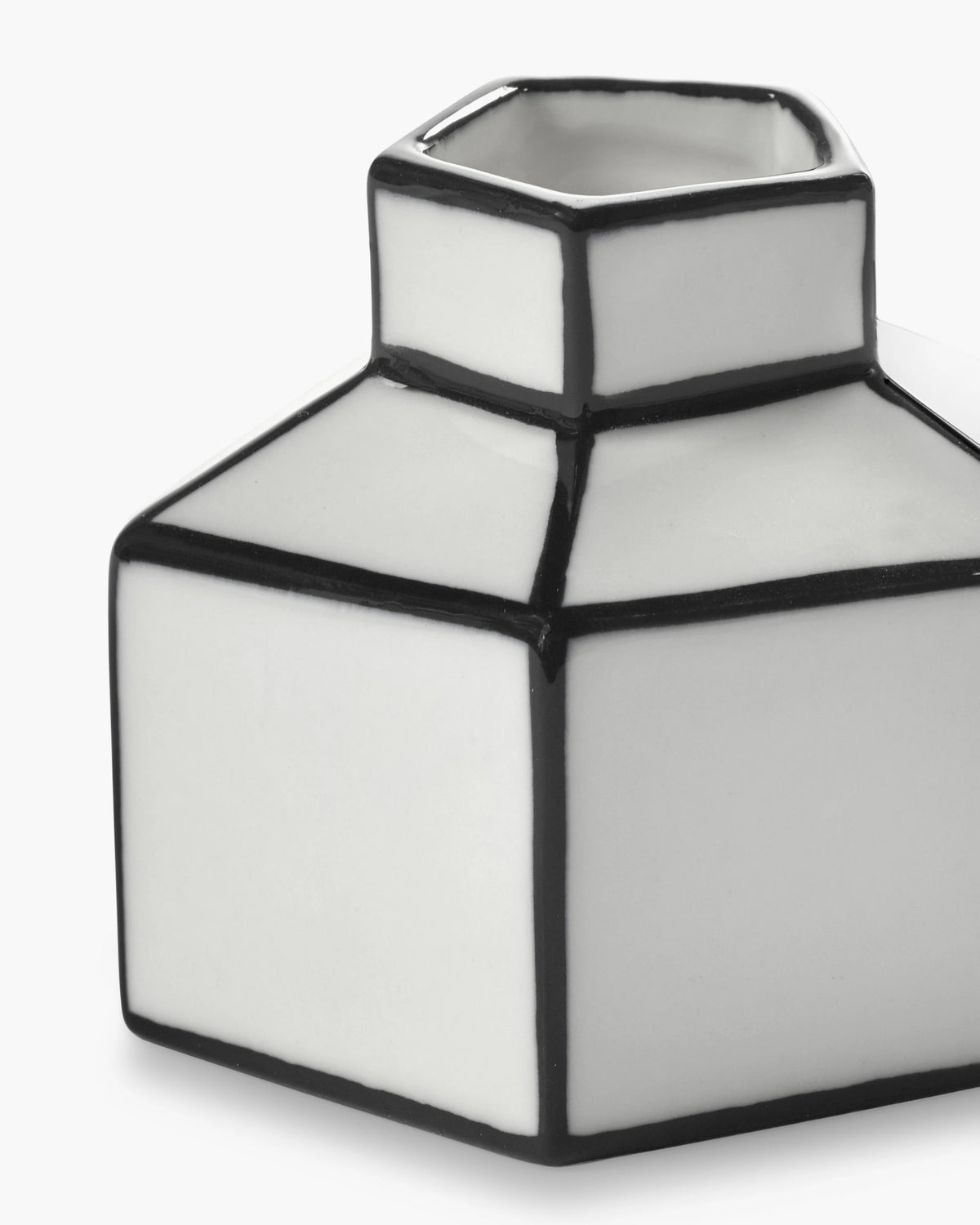 Vase S blanc et noir Carte blanche
