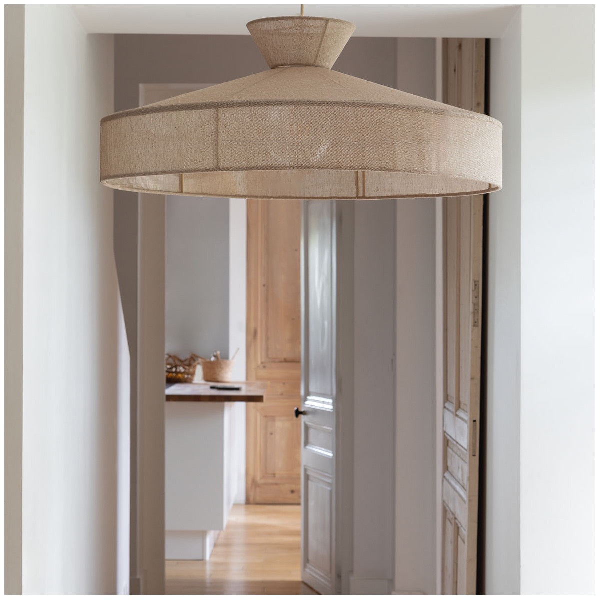 Suspension Capeline en toile de jute