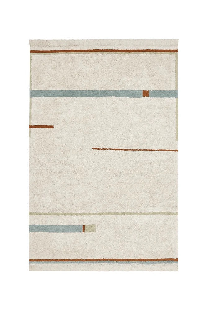 Tapis Lavable Lanes Vintage Blue